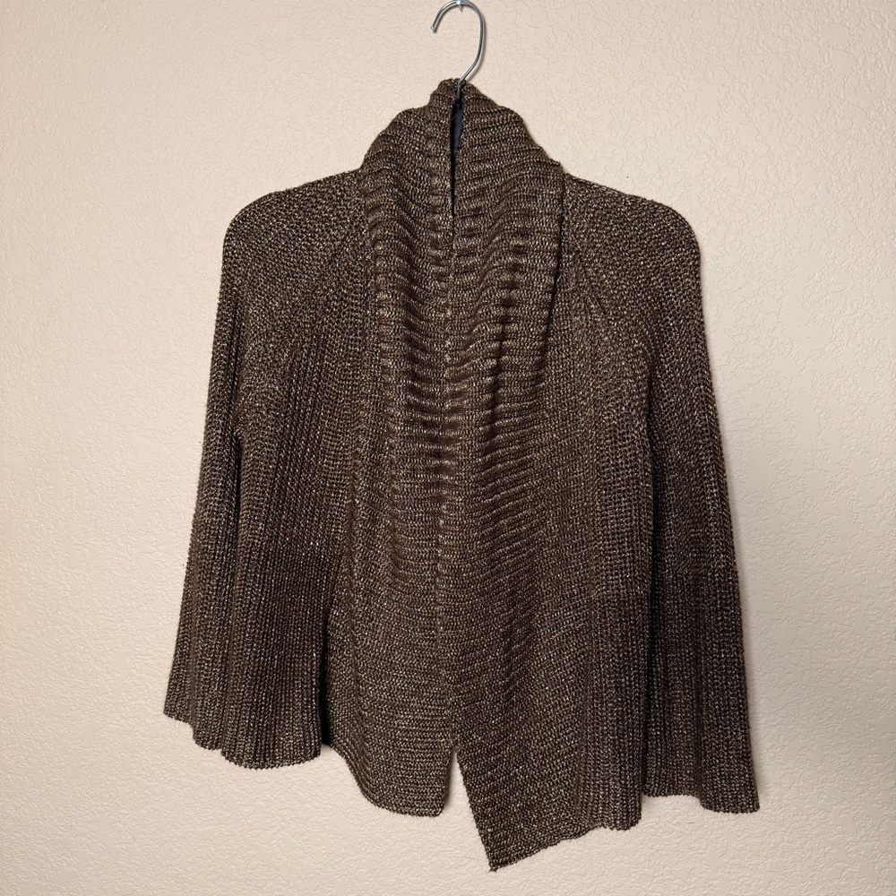 Inc International Concepts Womens Open Front Shimmery Knit Cardigan Sweater